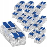 Szybkozłączka Przelotowa Złączka Dwustronna 2-PRZEWODOWA 2x2x4mm² 50 SZTUK