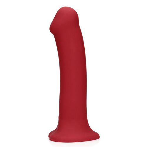 Non-Phallic Vibrating Dildo - Large - Raspberry Red na Arena.pl