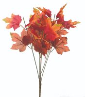 roślina sztuczna gałązka wiązanka liści klonu 40cm czerwona żółta jak żywa