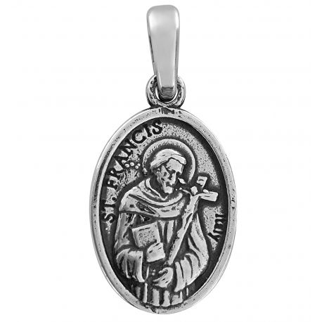 SREBRNY MEDALIK ŚW. FRANCISZEK ŚW. ANTONI PRÓBA SREBRA 925 zdjęcie 2