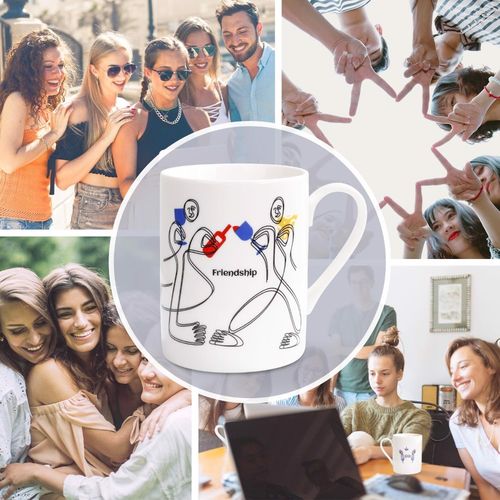 Kubek Ceramiczny 320ml z Napisem Friendship na Arena.pl