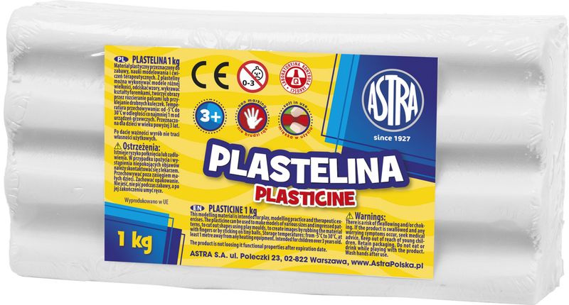 plastelina 1kg astra biała zdjęcie 1