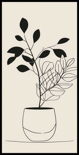 Plakat 50x100cm Prostota Doniczki na Arena.pl