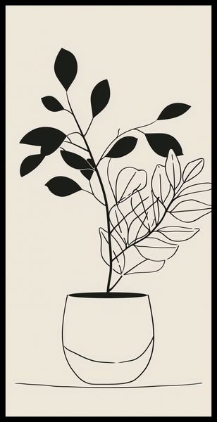 Plakat 50x100cm Prostota Doniczki zdjęcie 2