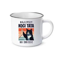 Najlepszy koci tata na świecie - kubek emaliowany na prezent KOT