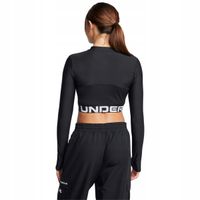 Top treningowy damski Under Armour Heat Gear Rib 1/4 Zip black/white M
