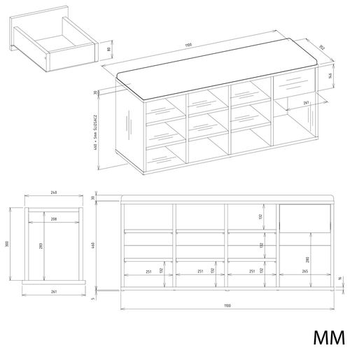 Szafka Na Obuwie Buty Otwarta TALLIN DĄB ARTISAN Do Przedpokoju na Arena.pl