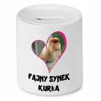 Skarbonka Dla Syna Fajny Synek Kurła Prezent Z Nadrukiem Ze Zdjęciem