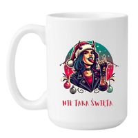 KUBEK "NIE TAKA ŚWIĘTA" Wzór - Duży Biały 450 ml