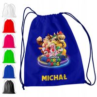 WOREK PLECAK SPORTOWY NA WF DLA DZIECI - SUPER MARIO BROS + IMIĘ! LUIGI