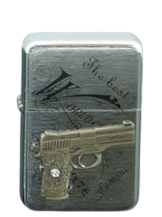 Zapalniczka Benzynowa z Krótkim Pistoletem z Wzorem na Rękojeści zdjęcie 1