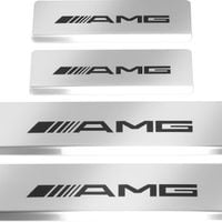 Listwa progowa MERCEDES A W177 AMG Stal nierdzewna 304 połysk z czarnymi