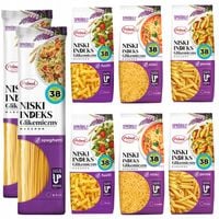 MAKARONY PENNE SPAGHETTI ŚWIDERKI NITKI 250g POLMAK NISKI IG
