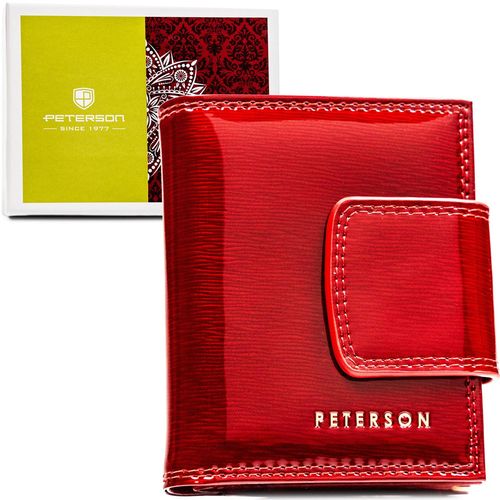 elegancki portfel damski z rfid z lakierowanej skóry - peterson na Arena.pl