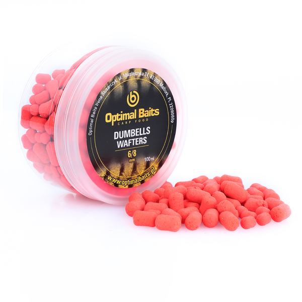 Optimal Baits Dumbells Wafters TRUSKAWKA 6-8mm - Method Feeder zdjęcie 1