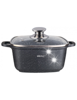 GARNEK MARMUROWY 6,5L 28 cm z pokrywką indukcja