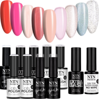 NTN Zestaw 9 kolorów Ambrosia Collection 5g + baza i top GRATIS
