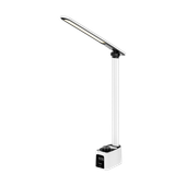 Lampka na biurko z zegarem gniazda USB USB-C regulacja Quick Charge Rebel