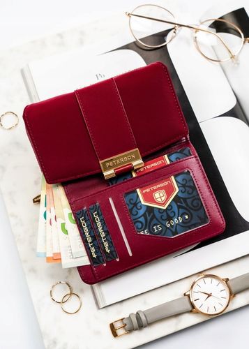 Portfel damski Peterson z ochroną kart RFID ze skóry ekologicznej na Arena.pl