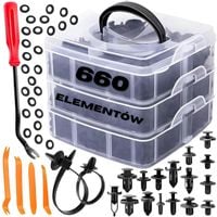 Duży zestaw spinek samochodowych do tapicerki KOOZAK