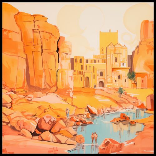 Plakat 100x100cm Ruiny pod Słońcem na Arena.pl