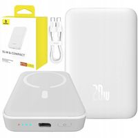 BASEUS SZYBKI POWER BANK 5000MAH USB-C PD 20W MAGSAFE ŁADOWANIE INDUKCYJNE