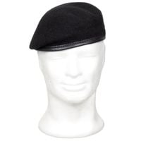 BERET WOJSKOWY TŁOCZONY MFH CZARNY 58 cm