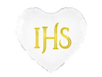Balon foliowy, Komunia Święta - IHS , 45 cm (18 cali) [balon na hel]
