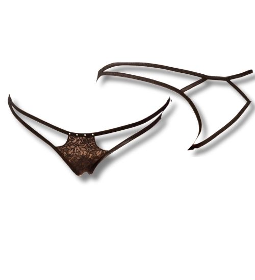 Kuszące stringi z dziurką S-L zdjęcie 3