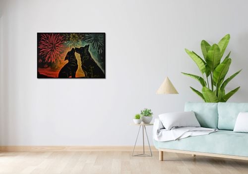 Plakat 91,5x61cm Psi Uścisk na Arena.pl