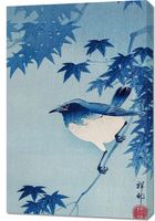 Obraz 60x90cm Robin on a Maple Branch, Koson Japoński Vintage do Salonu