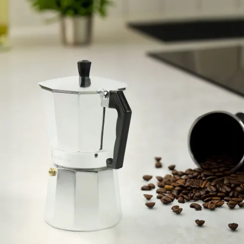 KAWIARKA ALUMINIOWA ZAPARZACZ DO KAWY KAFIETERKA WŁOSKA MOKA NA 6 FILIŻANEK na Arena.pl