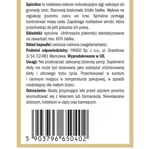 Yango SPIRULINA  90 kapsułek na Arena.pl