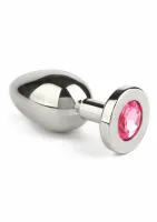 mr. steel jeweled plug medium stalowy z kryształem dekoracyjnym