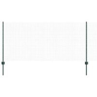 Ogrodzenie z słupkami Zielony 1 x 10 m Stal