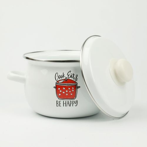 ZESTAW 4 GARNKÓW EMALIOWANYCH Z POKRYWAMI TRADYCYJNE GARNKI EMALIOWANE na Arena.pl