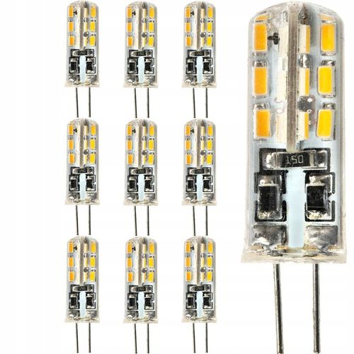 10x Żarówka LED KAPSUŁKA MINI G4 2W = 20W 3000K CIEPŁA BARWA 12V LUMILED na Arena.pl