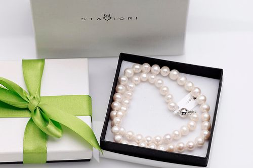 perły naturalne 8-9mm ze srebrem na Arena.pl