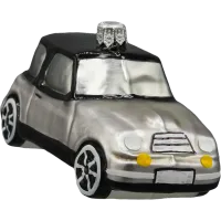 Bombka choinkowa szklana:  Mini Morris: szary