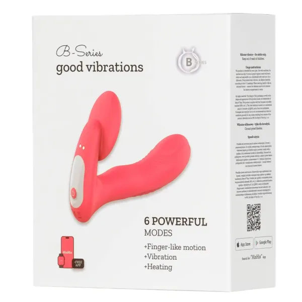 Silicone vibrator 3 speeds, 6 frequencies, Finger function, Heating + APP control zdjęcie 1