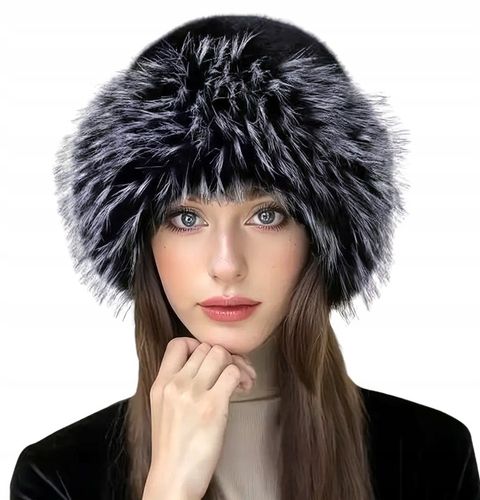 CZAPKA DAMSKA ZIMOWA MODNA ELEGANCKA CIEPŁA SZTUCZNE FUTERKO na Arena.pl