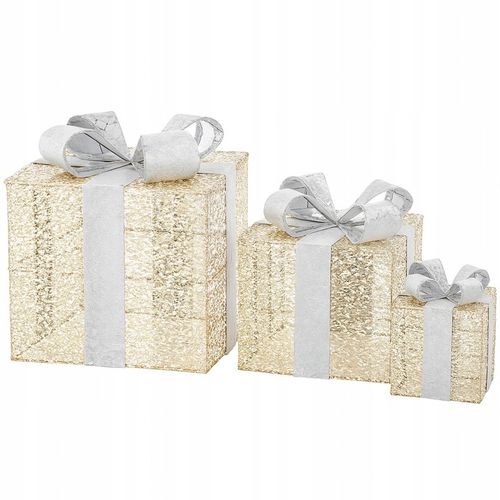 Ozdoba Prezenty zestaw 3 szt. LED Figurka świetlna świąteczna prezentowy na Arena.pl