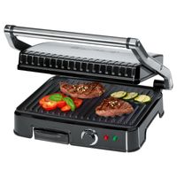 Składany grill elektryczny Clatronic 261670 srebrny/szary 2000 W
