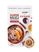 Musli płatki śniadaniowe naturalne na mleko z rokitnikiem siemieniem cynamonem zdrowe śniadanie purella pzryjemność 200g