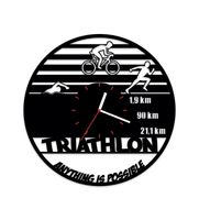 Zegar ścienny z płyty winylowej Triathlon 1/2 IM 57.8