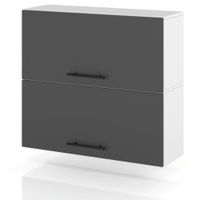 szafka kuchenna wisząca klapowa modułowa z uchwytami 80cm spremium szary
