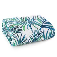 Narzuta dekoracyjna PALMS 200x220 biała w palmowe liście