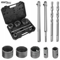 Zestaw otwornic do betonu sds max plus 9 sztuk 30-100 mm KD12640