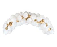 Girlanda balonowa B&C biało-złota urodziny przyjęcia okolicznościowe 70 szt.