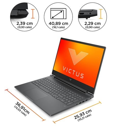 HP Victus Gaming 16 FullHD IPS 144Hz AMD Ryzen 7 7840HS 8-rdzeni 16GB DDR5 1TB SSD NVMe NVIDIA GeForce RTX 4070 8GB Windows 11 na Arena.pl